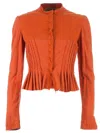 Projet Alabama Pleated And Cropped Jacket In Orange