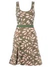 Projet Alabama Ribbon Tie Waist Dress In Green