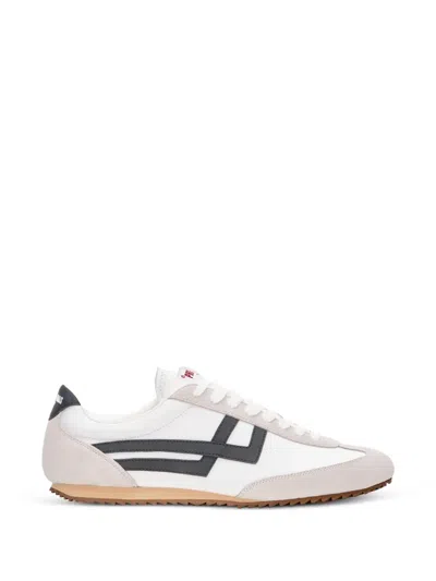 Pro-keds Racer 77 Leather-trim Sneakers In White