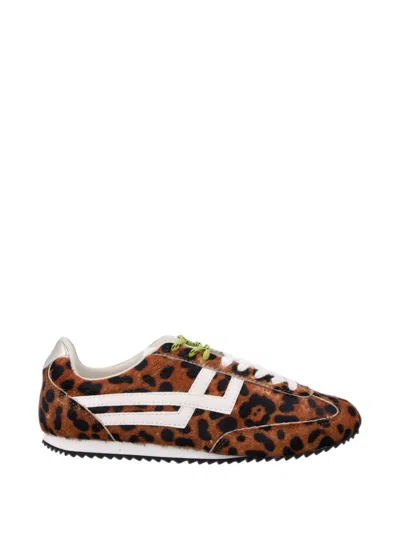 Pro-keds Racer 77 Leopard-print Sneakers In Brown