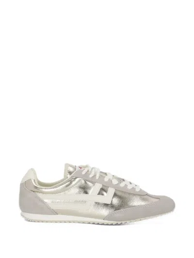 Pro-keds Racer 77 Metallic-leather Sneakers In Gold