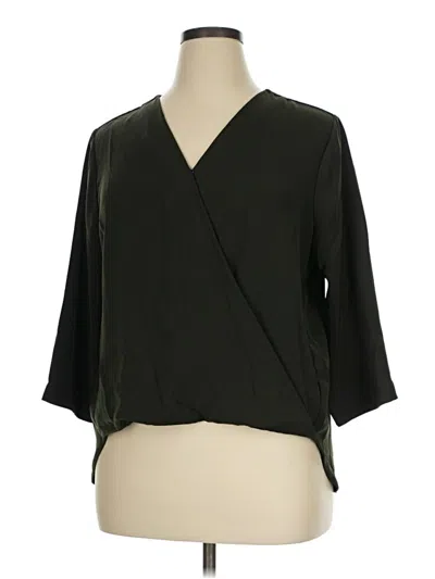 Pre-owned Prolōgue 3/4 Sleeve Blouse In Black