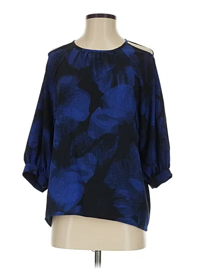 Pre-owned Prolōgue 3/4 Sleeve Blouse In Blue