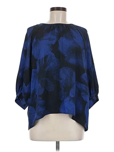 Pre-owned Prolōgue 3/4 Sleeve Blouse In Blue