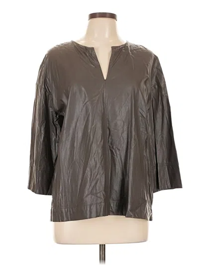 Pre-owned Prolōgue 3/4 Sleeve Blouse In Gray