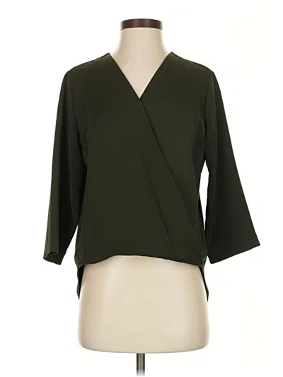 Pre-owned Prolōgue 3/4 Sleeve Blouse In Green