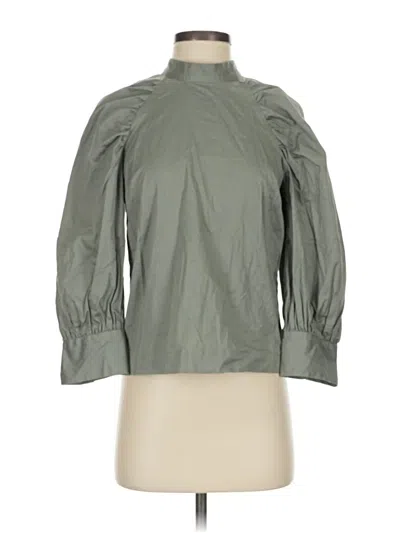 Pre-owned Prolōgue 3/4 Sleeve Blouse In Green