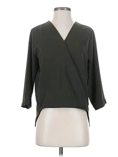 Pre-owned Prolōgue 3/4 Sleeve Blouse In Green
