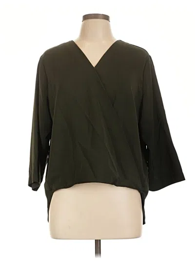 Pre-owned Prolōgue 3/4 Sleeve Blouse In Green