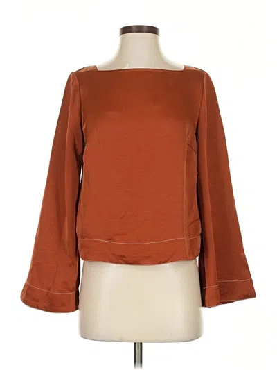 Pre-owned Prolōgue 3/4 Sleeve T-shirt In Brown