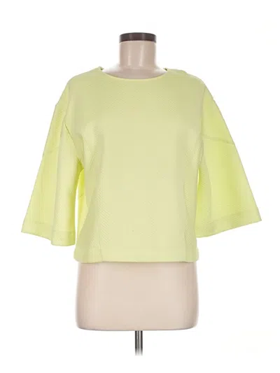 Pre-owned Prolōgue 3/4 Sleeve Top Yellow Boatneck Tops
