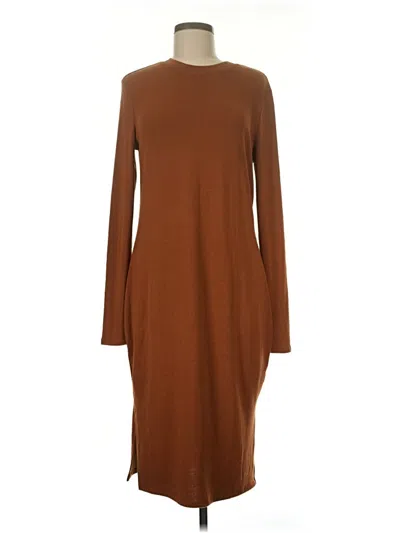 Pre-owned Prolōgue Casual Dress In Brown