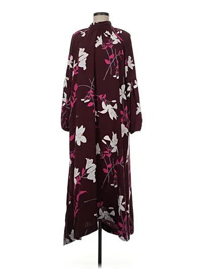 Pre-owned Prolōgue Casual Dress In Burgundy