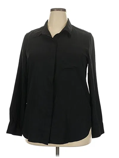 Pre-owned Prolōgue Long Sleeve Blouse In Black
