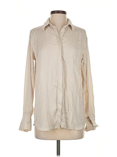 Pre-owned Prolōgue Long Sleeve Blouse In Brown