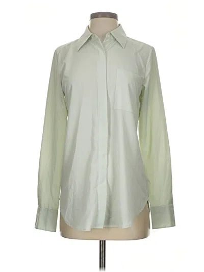Pre-owned Prolōgue Long Sleeve Blouse In Green