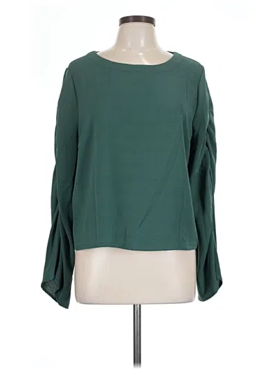 Pre-owned Prolōgue Long Sleeve Blouse In Green