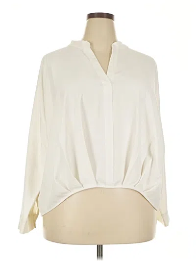Pre-owned Prolōgue Long Sleeve Blouse In Ivory