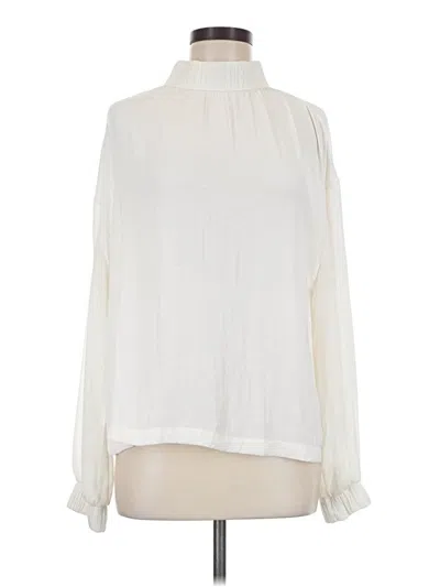 Pre-owned Prolōgue Long Sleeve Blouse In Ivory