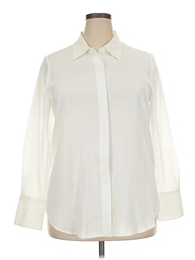 Pre-owned Prolōgue Long Sleeve Blouse In Ivory