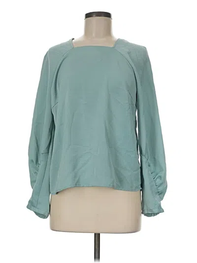 Pre-owned Prolōgue Long Sleeve Blouse In Teal