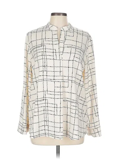 Pre-owned Prolōgue Long Sleeve Blouse In White