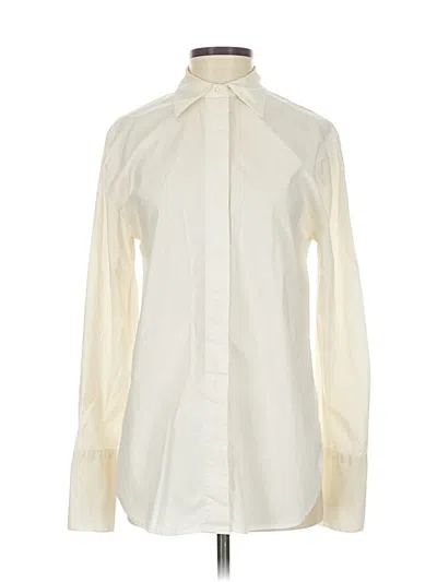 Pre-owned Prolōgue Long Sleeve Blouse In White