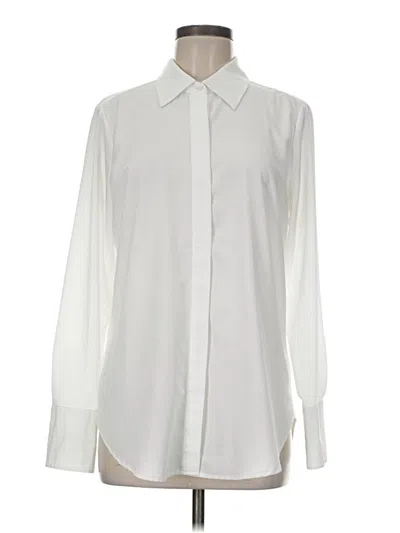 Pre-owned Prolōgue Long Sleeve Blouse In White