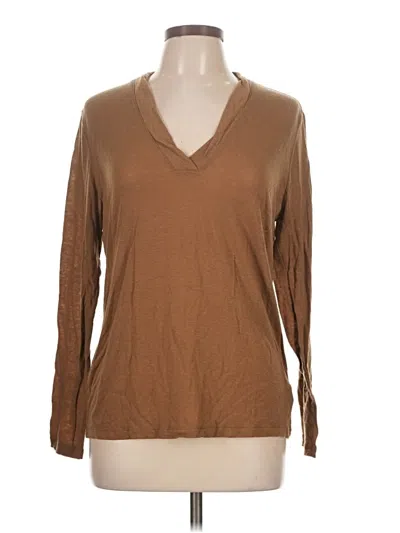 Pre-owned Prolōgue Long Sleeve T-shirt In Brown