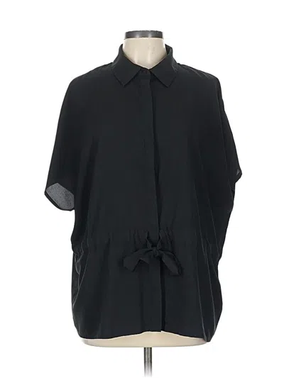 Pre-owned Prolōgue Short Sleeve Blouse In Black