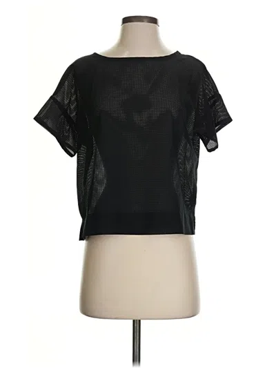 Pre-owned Prolōgue Short Sleeve Top Black Keyhole Neckline Tops