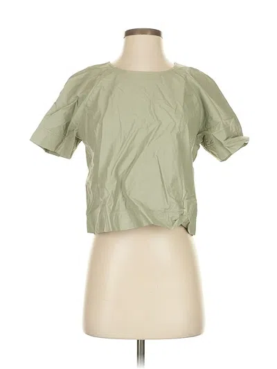 Pre-owned Prolōgue Short Sleeve Top Green Crew Neck Tops