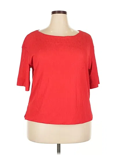 Pre-owned Prolōgue Short Sleeve Top Red Boatneck Tops