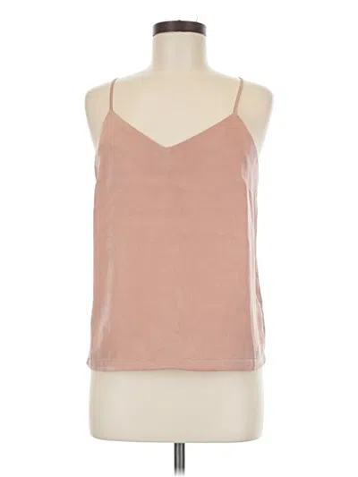 Pre-owned Prolōgue Sleeveless Top Tan Halter Neckline Tops In Brown