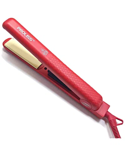 Proliss Unisex Infusion 1.25 Single Pass Ceramic Yellow Plate Flat Iron In Red