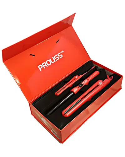 Proliss Unisex The Essentials Full Styling Set - Ceramic 1.25 Flat Iron, 0.5 Mini Flat Iron, & Curli In White