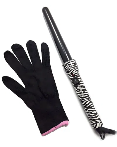 Proliss Unisex The Twister - 25mm-18mm Tourmaline-infused Ceramic Pro Curling Wand In White