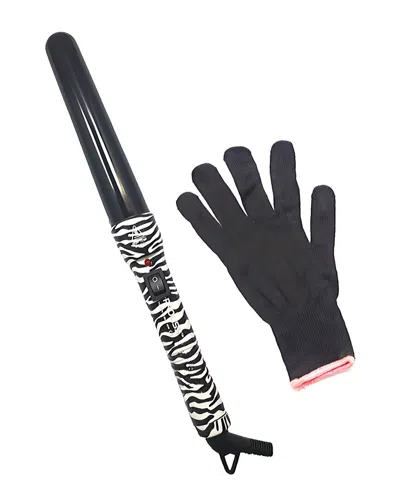 Proliss Unisex The Twister - 32mm-25mm Tourmaline-infused Ceramic Pro Curling Wand In White
