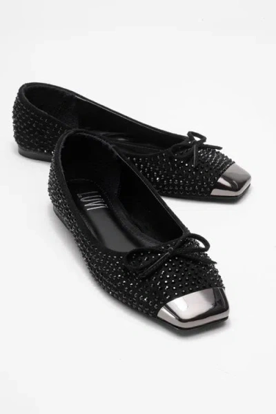 Prologue Shoes Abra Bow Ballet Flat In Black