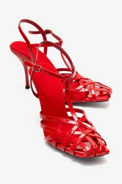 Prologue Shoes Allos Stiletto Sandal In Red