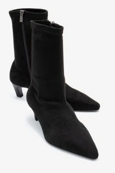 Prologue Shoes Alora Kitten Heel Boot In Black