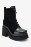 Prologue Shoes Ardenne Platform Zip Boot In Black