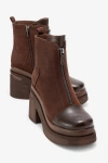 Prologue Shoes Ardenne Platform Zip Boot In Brown