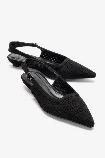Prologue Shoes Aviva Slingback Pointed Toe Pump In Black