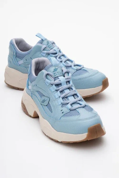 Prologue Shoes Bambi Printed Mesh Sneakers In Blue