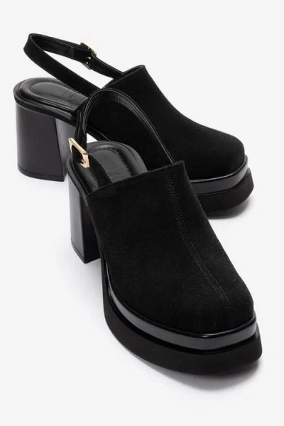 Prologue Shoes Bavix Block Heel Platform Sandal In Black