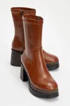 Prologue Shoes Beck Platform Block Heel Boot In Multi