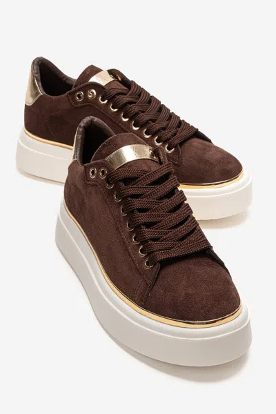 Prologue Shoes Borena Platform Sneaker In Brown
