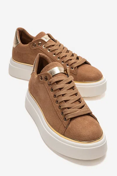 Prologue Shoes Borena Platform Sneaker In Brown