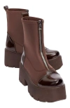 Prologue Shoes Bray Patent Chunky Boot In Multi